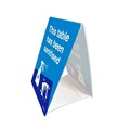 SIGN DURUS HYGIENE TENT STAND THIS TABLE HAS BEEN SANITISED 100X150MM BLUEGREEN EACH