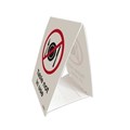SIGN DURUS SOCIAL DISTANCING TENT STAND TABLE NOT IN USE 100X150MM BLACKRED EACH