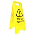 SAFETY SIGN CLEANLINK 32WX31DX65H CM 12160 OUT OF SERVICE YELLOW