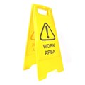 SAFETY SIGN CLEANLINK 32WX31DX65H CM 12162 WORK AREA YELLOW
