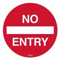 SIGN DURUS SOCIAL DISTANCING 400147007 FLOOR ADHESIVE NO ENTRY 250MM DIAMETER REDWHITE EACH