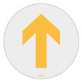 SIGN DURUS SOCIAL DISTANCING 400147008 FLOOR ADHESIVE YELLOW ARROW 250MM DIAMETER YELLOWCLEAR EACH