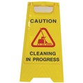 SAFETY SIGN CLEANLINK 23051 CLEANING IN PROGRESS YELLOW
