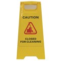 SAFETY SIGN CLEANLINK 23052 CLOSED FOR CLEANING YELLOW