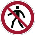 FLOOR SAFETY SIGN MARKING SELF ADHESIVE DURABLE PEDESTRIANS PROHIBITED RED 173203