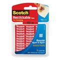 ADHESIVE SCOTCH RESTICKABLE MOUNTING TABS R100 254X254MM CLEAR