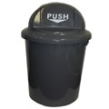 BIN CLEANLINK PLASTIC 12076 60L CIRCULAR WITH BULLET SWING LID GREY