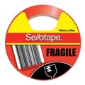 TAPE PACKAGING FLUORO ORANGE FRAGILE 48MMX66M ROLL