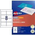 BUSINESS CARD AVERY QUICK  CLEAN INKJET DSIDED C3201525 MATT WHITE