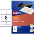 BUSINESS CARDS AVERY QUICK  CLEAN INKJETLASER C32028 GLOSS WHITE 230GSM DSIDED 85X54MM 8SHEET