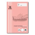NOTEBOOK NSW PRIMARY STUDENT TUDOR 250X175MM 3MM DOUBLE RULED ROSE PINK 32PG NP332