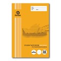 NOTEBOOK NSW PRIMARY STUDENT TUDOR 250X175MM 4MM DOUBLE RULED  GUIDELINES OLD GOLD 32PG NP4G3