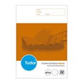 NOTEBOOK NSW PRIMARY STUDENT TUDOR BOTANY 250X175MM 6MM DOUBLE RULED BROWN 32PG NPT63