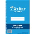 NOTEBOOK SPIRAL WRITER A4 8MM RULED WITH MARGIN 120PG WB595