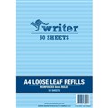 PAPER REFILL LOOSE LEAF WRITER A4 8MM RULED WITH MARGIN 50 SHEETS NP6001
