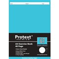 BOOK EXERCISE PROTEXT A4 8MM RULED WITH MARGIN 48PG PP COVER E1 PP64611 LIGHT BLUE INSERT