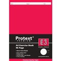 BOOK EXERCISE PROTEXT A4 8MM RULED WITH MARGIN 96PG PP COVER E3 PP64651 RED INSERT