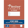 BOOK STORY WRITER PREMIUM 330X240MM TOP 12 PLAIN BOTTOM 12 14MM SOLID RULED WITH MARGIN 64PG CAP EB6548
