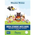 BOOK STUDENT NOTE BOOK MEGA WONDER WRITER 330X240MM QLD YEAR 2 RULED WITH MARGIN 64PG WONDER 7 EB6586