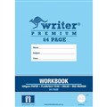 BOOK PROJECT WORKBOOK WRITER PREMIUM 330X245MM PLAINQLD RULD YEAR 1 WITH MARGIN 64PG THONGS EB6600