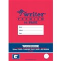 BOOK PROJECT WORKBOOK WRITER PREMIUM 330X245MM PLAINQLD RULD YEAR 2 WITH MARGIN 64PG PRAWN EB6601