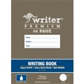 BOOK EXERCISE WRITER PREMIUM 330X240MM 18MM SOLID RULED WITH MARGIN 64PG RAINDROP EB6650