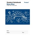 NOTEBOOK PRIMARY STUDENT NSW PROTEXT 250X175MM 4MM DOUBLE RULED 32PG PP COVER NAVY BLUE NB90100