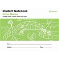NOTEBOOK PRIMARY STUDENT NSW PROTEXT 175X240MM 8MM DOUBLE RULED 32PG PP COVER LIME GREEN NB90600
