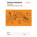 NOTEBOOK PRIMARY STUDENT NSW PROTEXT 250X175MM 8MM SINGLE RULEDPLAIN 64PG PP COVER ORANGE NB91300