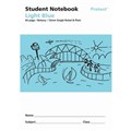 NOTEBOOK PRIMARY STUDENT NSW PROTEXT 250X175MM 12MM SINGLE RULEDPLAIN 64PG PP COVER LIGHT BLUE NB91500