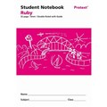NOTEBOOK PRIMARY STUDENT NSW PROTEXT 250X175MM 6MM DOUBLE RULED WITH GUIDELINES 32PG PP COVER RUBY NB91800