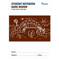 NOTEBOOK PRIMARY STUDENT NSW WRITER 250X175MM 6MM DOUBLE RULED 32PG DARK BROWN WB90200