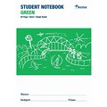 NOTEBOOK PRIMARY STUDENT NSW WRITER 250X175MM 8MM SINGLE RULED 64PG GREEN WB90900