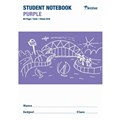 NOTEBOOK PRIMARY STUDENT NSW WRITER 250X175MM 10MM GRID 64PG PURPLE WB91700