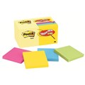 POSTIT NOTES 654144B 76X76MM YELLOW  JAIPUR ASSORTED PK18