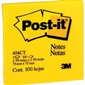 POST IT NOTES 76X76MM NEON CITRUS 654CT 100SHT