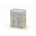 POST IT NOTES 76X127MM 655RTP RECYCLED GREEN PASTEL ASSORTED