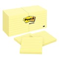 POSTIT NOTES 630SS 76X76MM LINED CANARY YELLOW PK12