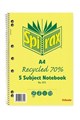 NOTEBOOK SPIRAL SPIRAX A4 815 RECYCLED 5 SUBJECT 250PG