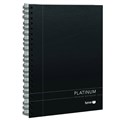NOTEBOOK SPIRAL SPIRAX A4 400 PLATINUM EXECUTIVE BLACK 200PG