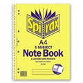 NOTEBOOK SPIRAL SPIRAX A4 596 5 SUBJECT 240PG