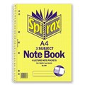 NOTEBOOK SPIRAL SPIRAX A4 599 3 SUBJECT 300PG