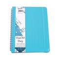 VISUAL ART DIARY QUILL 10205 PP A4 120 PAGE AQUA