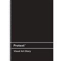 DIARY VISUAL ART PROTEXT NB5015 A4 110GSM 120PG BLACK PP COVER