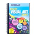 DIARY VISUAL ART WITH BLACK INSERT COVER CUMBERLAND 3006 A4 125GSM 120PG
