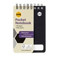 NOTEBOOK SPIRAL ACCOHIDE 77X112MM POCKET BLACK 96PG