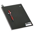NOTEBOOK SPIRAL ACCOHIDE A4 STANDARD BLACK 120PG