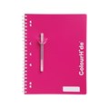 NOTEBOOK SPIRAL COLOURHIDE 1716609G A4 LECTURE 200PG PINK