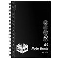 NOTEBOOK SPIRAL SPIRAX A5 P570 200PG PP BLACK