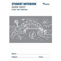 NOTEBOOK NSW PRIMARY STUDENT WRITER 250X175MM 10MM SINGLE RULED DARK GREY 64PG